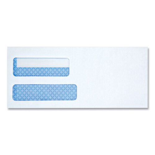 UNV36103 - Universal - Double Window Business Envelope, #10, Square Flap, Gummed Closure, 4.13 x 9.5, White, 500/Box