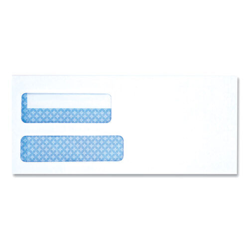 UNV36104 - Universal - Double Window Business Envelope, #10, Square Flap, Self-Adhesive Closure, 4.13 x 9.5, White, 500/Box
