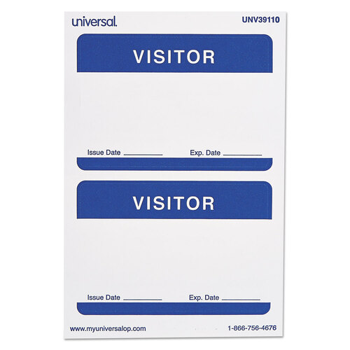 UNV39110 - C-Line Products - Self-Adhesive Name Badges, 2 x 3-1/2, Blue, 100/Box