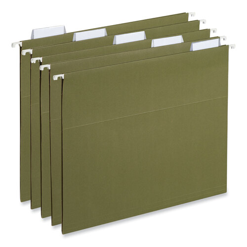 UNV42215 - Universal - Hanging File Folder Plastic Index Tabs, 1/5-Cut, Clear, 2.25&quot; Wide, 25/Pack