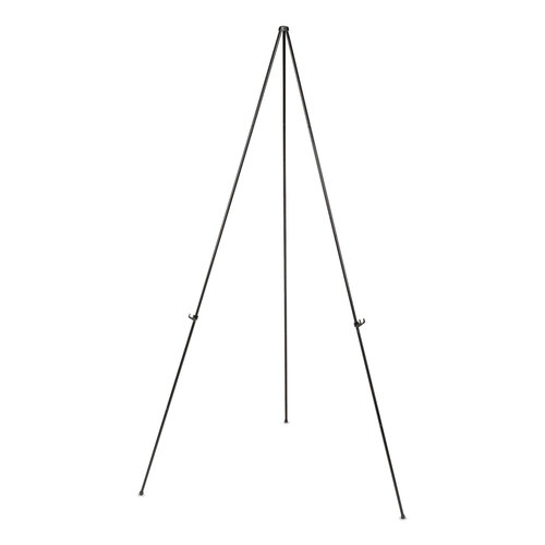 UNV43029 - Universal - Instant Setup Foldaway Easel, Adjusts 15&quot; to 61&quot; High, Steel, Black