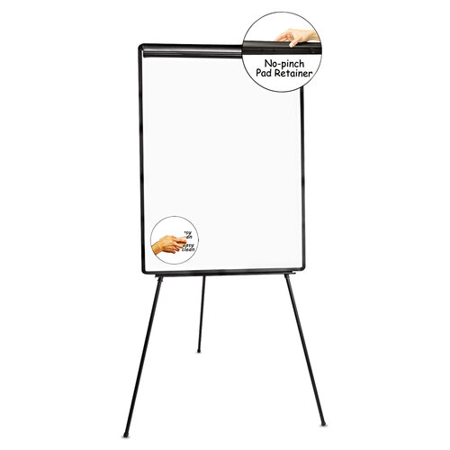 UNV43032 - Universal - Dry Erase Board with Tripod Easel, 29 x 41, White Surface, Black Frame