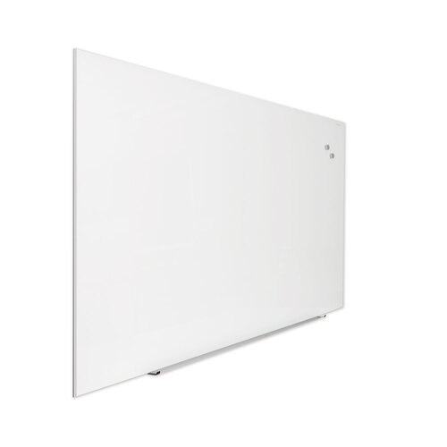 UNV43204 - Universal - Frameless Magnetic Glass Marker Board, 72 x 48, White Surface