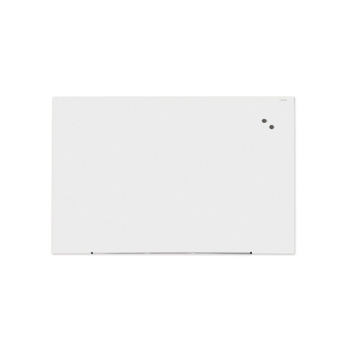 UNV43204 - Universal - Frameless Magnetic Glass Marker Board, 72 x 48, White Surface