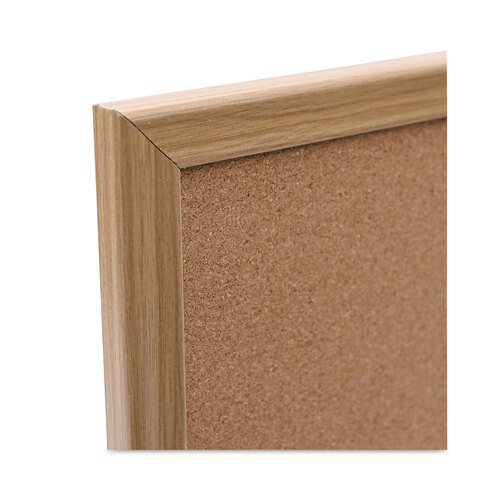 UNV43602 - Universal - Cork Board with Oak Style Frame, 24 x 18, Natural Surface