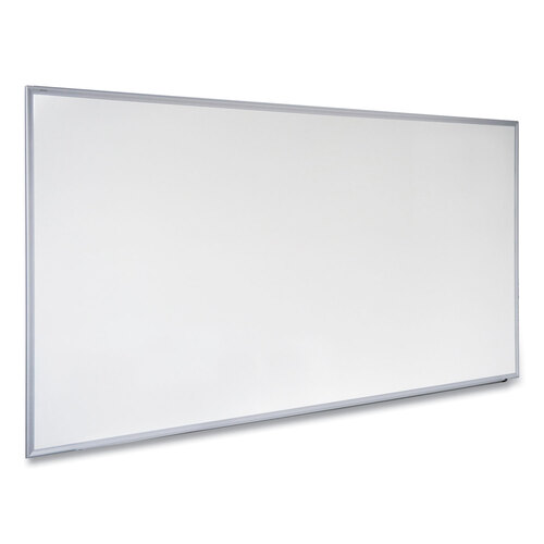 Deluxe Melamine Dry Erase Board, 72 x 48, Melamine White Surface, Silver Anodized Aluminum Frame