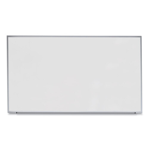 Dry Erase Board with Aluminum Frame, 72 x 48, Melamine White Surface, Silver Aluminum Frame