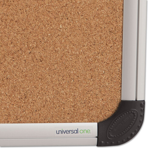 UNV43712 - Universal - Cork Board with Aluminum Frame, 24 x 18, Natural Surface