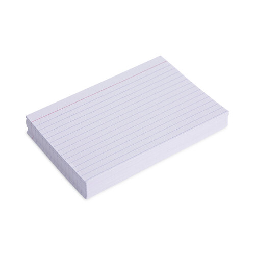UNV47230 - Universal - Ruled Index Cards, 4 x 6, White, 100/Pack