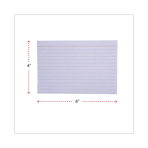 UNV47230 - Universal - Ruled Index Cards, 4 x 6, White, 100/Pack