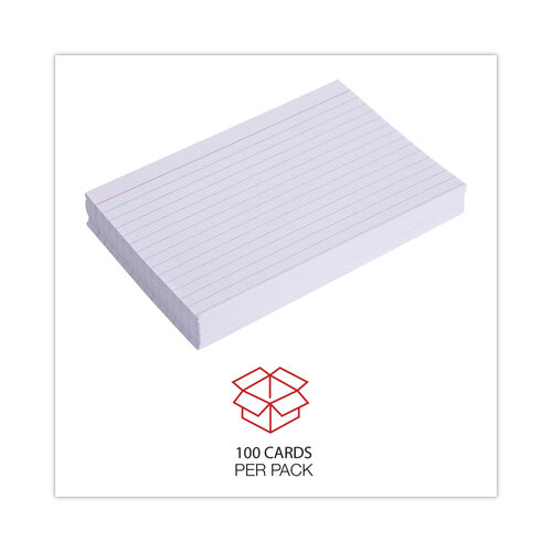 UNV47230 - Universal - Ruled Index Cards, 4 x 6, White, 100/Pack