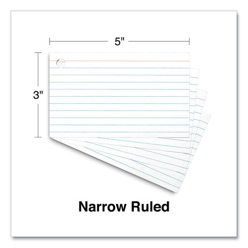 UNV47300 - Universal - Ring Index Cards, Ruled, 3 x 5, White, 100/Pack