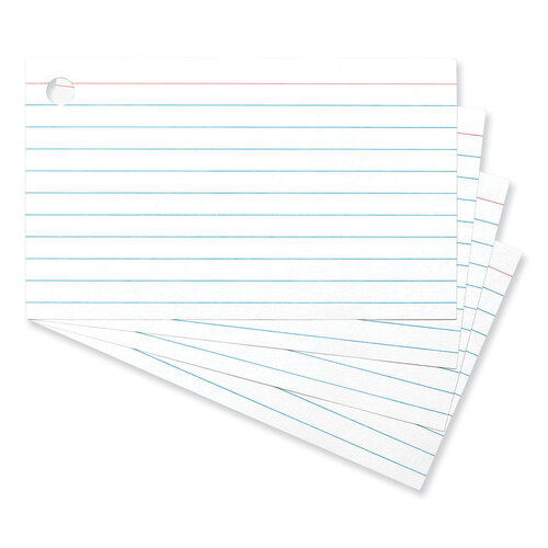 UNV47300 - Universal - Ring Index Cards, Ruled, 3 x 5, White, 100/Pack