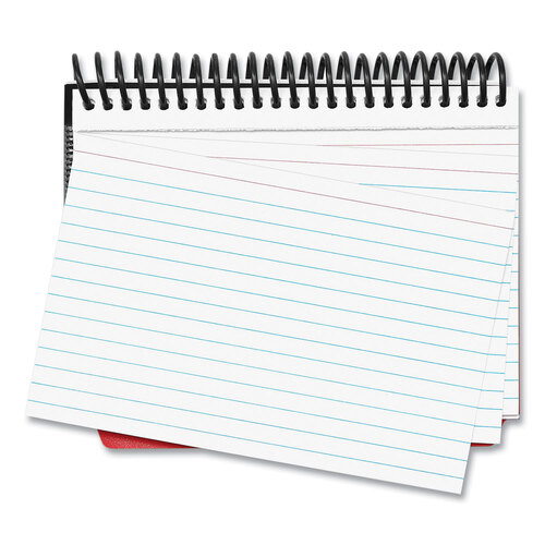 UNV47302 - Universal - Spiral Bound Index Cards, Ruled, 4 x 6, White, 120/Pack