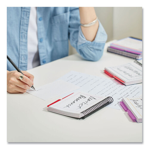 UNV47302 - Universal - Spiral Bound Index Cards, Ruled, 4 x 6, White, 120/Pack
