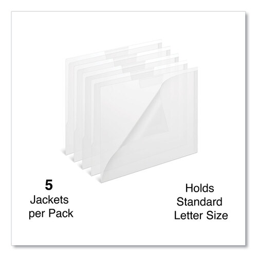 UNV50760 - Universal - Project Poly Jackets, Letter Size, Clear, 5/Pack