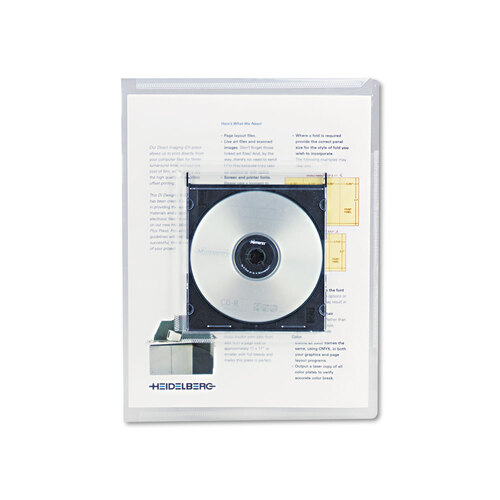 UNV50780 - Universal - Transparent Deluxe Locking Project Files with CD-ROM Holder, Letter Size, Clear, 25/Pack