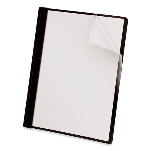 UNV57120 - Universal - Clear Front Report Cover, Prong Fastener, 0.5&quot; Capacity, 8.5 x 11, Clear/Black, 25/Box