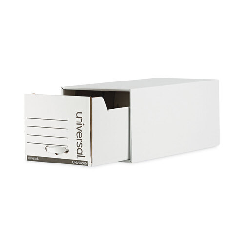 UNV85300 - Universal - Heavy-Duty Storage Drawers, Letter Files, 14&quot; x 25.5&quot; x 11.5&quot;, White, 6/Carton