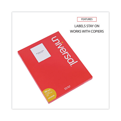UNV90108 - Universal - Copier Mailing Labels, Copiers, 8.5 x 11, White, 100/Box