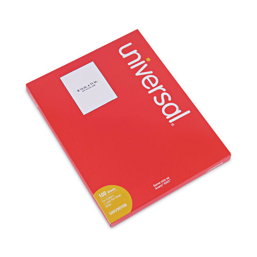 UNV90108 - Universal - Copier Mailing Labels, Copiers, 8.5 x 11, White, 100/Box
