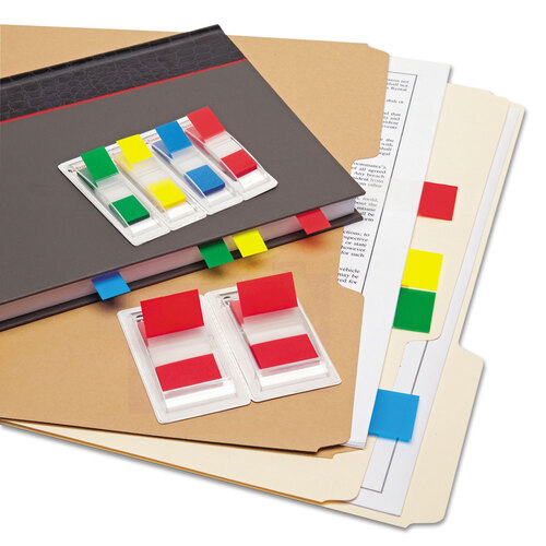 UNV99004 - Universal - Page Flags, Assorted Colors, 35 Flags/Dispenser, 4 Dispensers/Pack