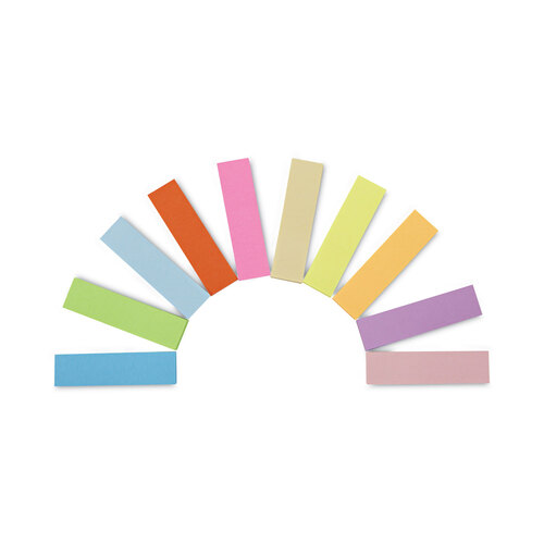 UNV99026 - Universal - Self-Stick Page Tabs, 0.5&quot; x 2&quot;, Assorted Colors, 500/Pack