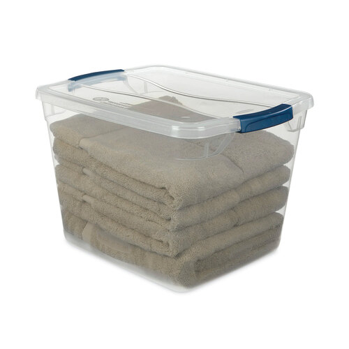 UNXRMCC300014 - Rubbermaid - Clever Store Basic Latch-Lid Container, 30 qt, 13.37&quot; x 18.75&quot; x 10.5&quot;, Clear