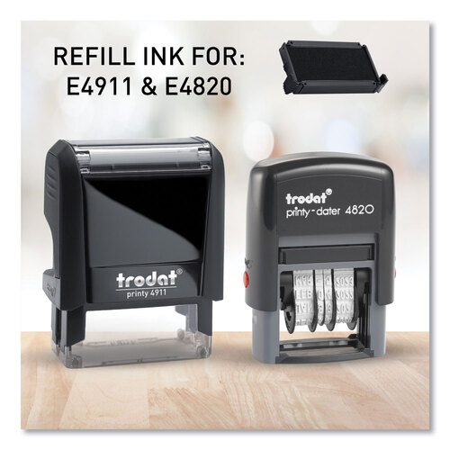 USSP4911BK - U.S. Stamp & Sign - T4911 Printy Replacement Pad for Trodat Self-Inking Stamps, 1.5&quot; x 0.56&quot;, Black