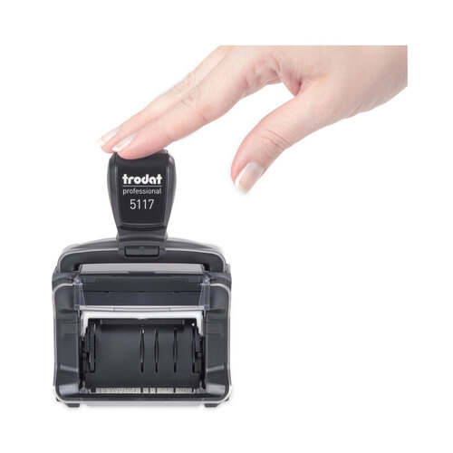 USST5117 - U.S. Stamp & Sign - Professional 12-Message Date Stamp, Self-Inking, 2.25 x 0.38, Black