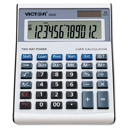 Mechanical Calculator 12 Digit Extra Large 5-Inch LCD Display