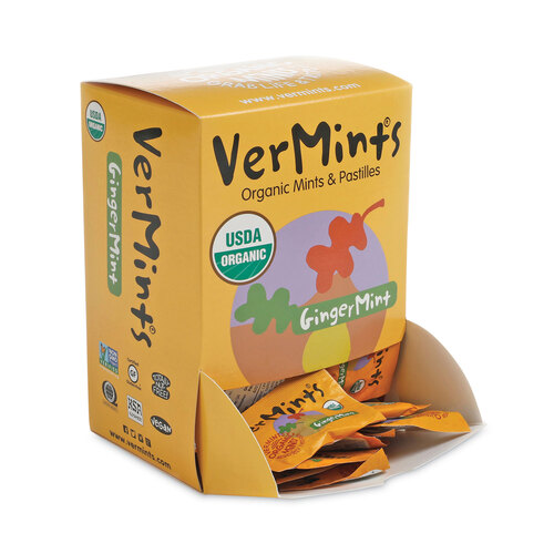 VEMVNT00994 - VerMints - VerMints Organic Mints/Pastilles, Gingermint, 2 Mints/0.7 oz Individually Wrapped, 100/Box
