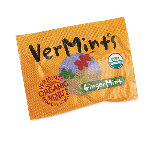 VEMVNT00994 - VerMints - VerMints Organic Mints/Pastilles, Gingermint, 2 Mints/0.7 oz Individually Wrapped, 100/Box