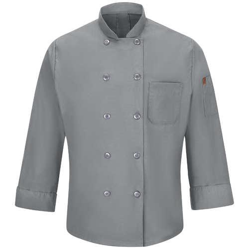 VFI042XGY-RG-4XL - Red Kap - Red Kap Men's Chef Coat with OilBlok + MIMIX&trade;