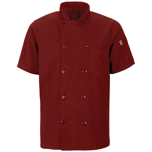 VFI046XFR-SS-4XL - Red Kap - Red Kap Men's Short Sleeve Chef Coat with OilBlok + MIMIX&trade;
