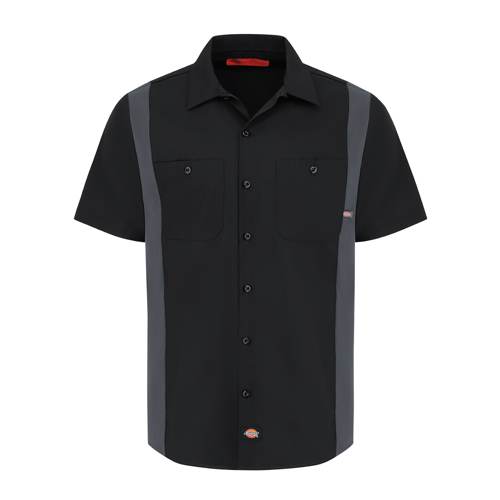 Work Shirt,Short Sleeve,Black Red,2XL 24BKER RG 2XL 