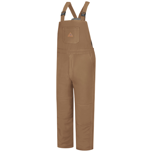 VFIBLN4BD-LN-XL - Bulwark - Bulwark Men's Heavyweight Excel FR&reg; ComforTouch&reg; Deluxe Insulated Brown Duck Bib Overall