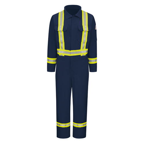 Bulwark Men's Midweight Fire Resistant Premium Coverall with Reflective ...