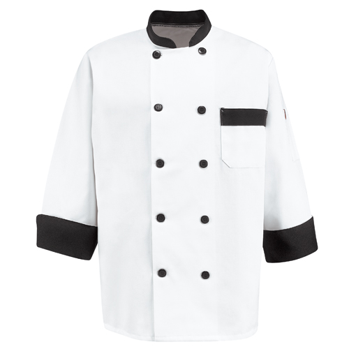 VFIKT74BT-RG-L - Chef Designs - Chef Designs Garnish Chef Coat