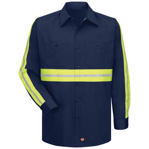 Red Kap Long Sleeve Enhanced Visibility Work Shirt Large - Betty Mills