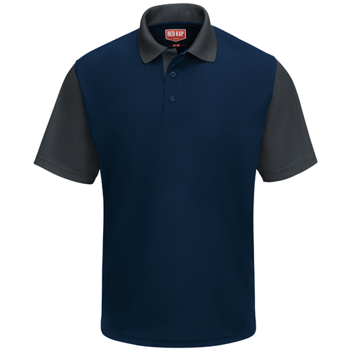 VFISK56NC-SS-4XL - Red Kap - Red Kap Men's Short Sleeve Performance Knit&reg; Color-Block Polo
