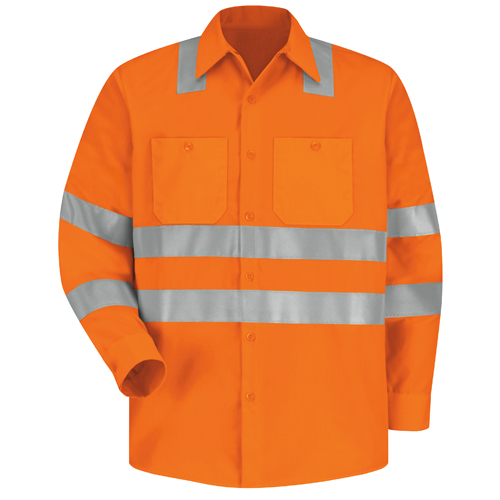 VFISS14OF-LN-L - Red Kap - Red Kap Hi-Visibility Long Sleeve Work Shirt - Type R, Class 3