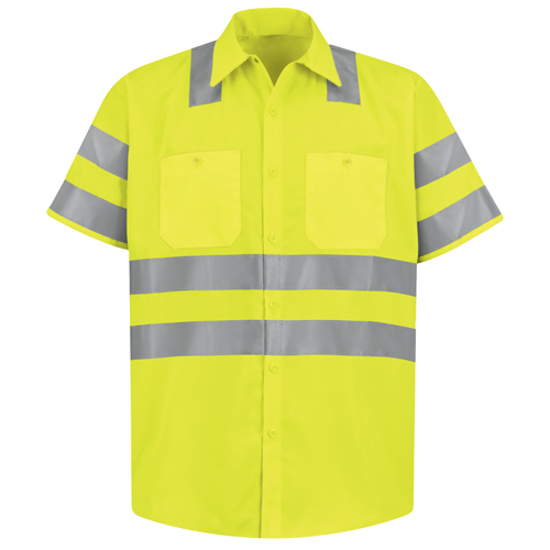 VFISS24AB-SSL-L - Red Kap - Red Kap Men's Hi-Visibility Short Sleeve Work Shirt - Type R, Class 3