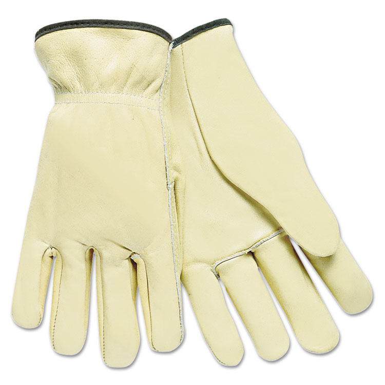 Do it Mens Lg Tan Top Grain Cowhide Leather Work Gloves