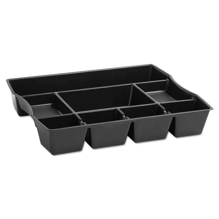 Rubbermaid 11906Ros Extra Deep Desk Drawer Director Tray, Plastic, Black