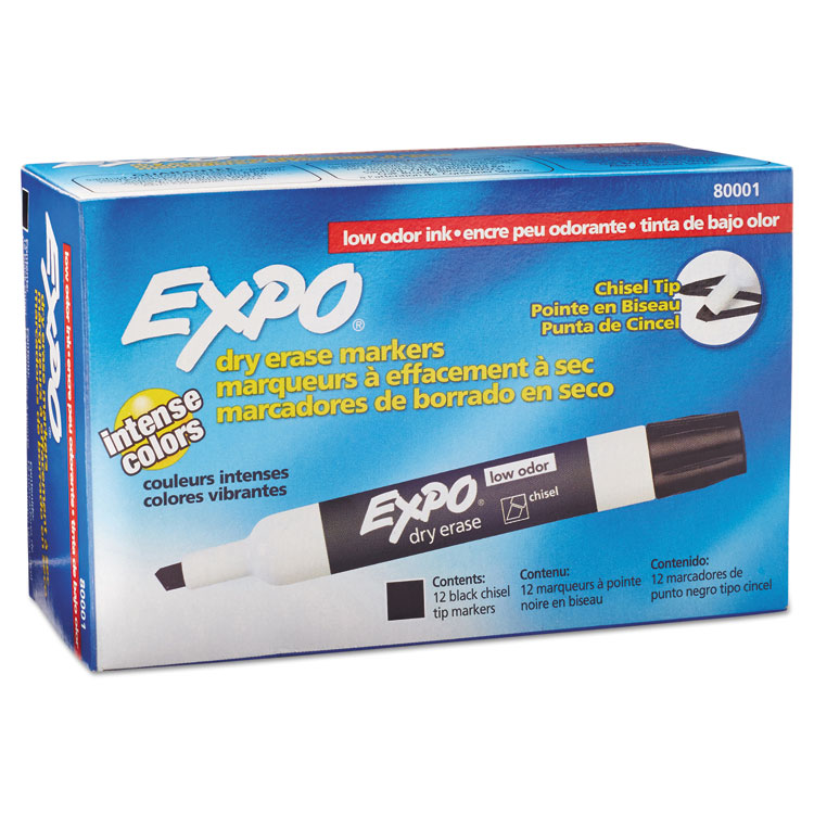 Expo Low-Odor Dry-erase Markers - Fine Marker Point - Chisel