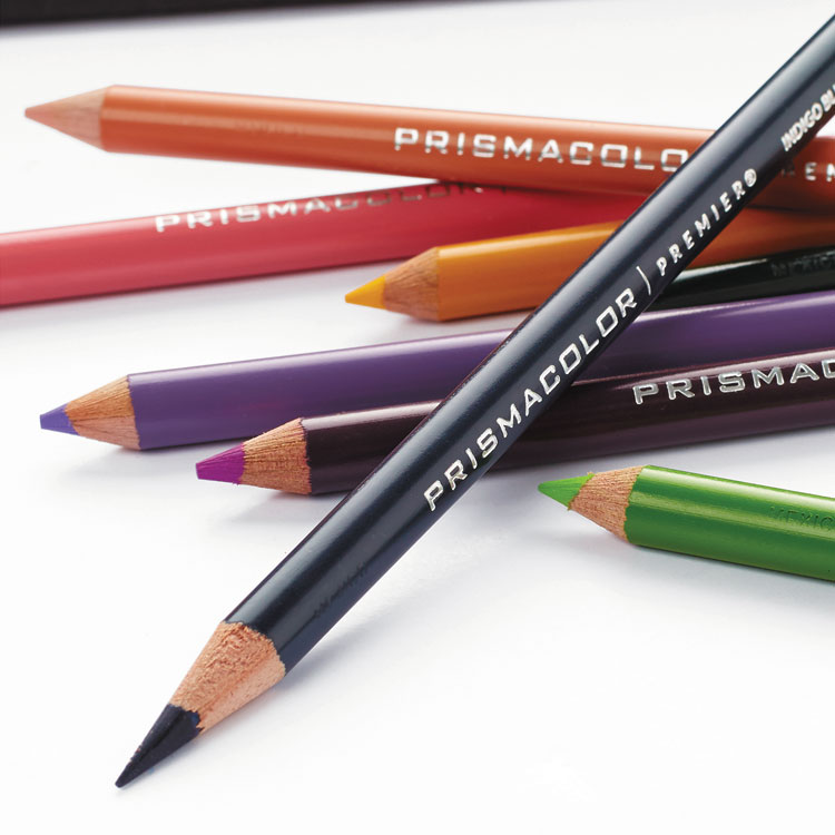  Prismacolor 3365 Premier Colored Pencil White Lead/Barrel  Dozen : Wood Colored Pencils : Office Products