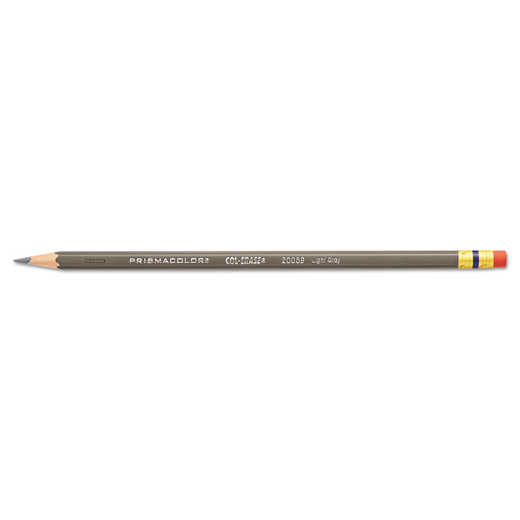 Prismacolor 20045 Col-Erase 12 Carmine Red Woodcase Barrel 0.7mm Soft Lead  Carmine Red Colored Pencil with Eraser