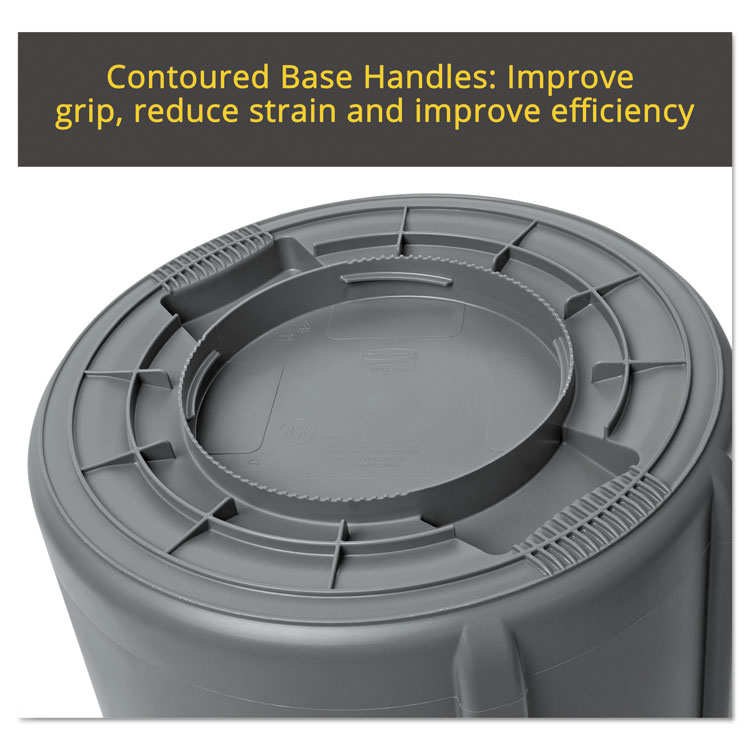 Brute Rubbermaid® Commercial Vented Round Brute® Container - Rubbermaid  Commercial 2632YEL EA - Betty Mills