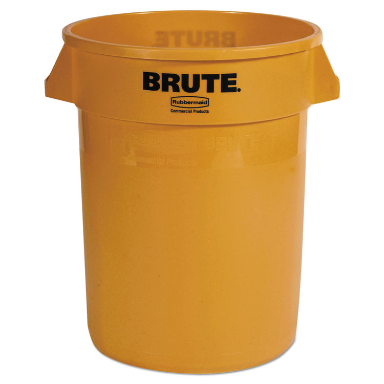 Brute Rubbermaid® Commercial Vented Round Brute® Container - Rubbermaid  Commercial 2632YEL EA - Betty Mills
